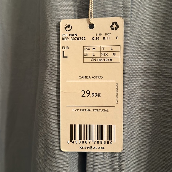 Mango Man button down shirt, Size M (US) - Picture 2 of 2